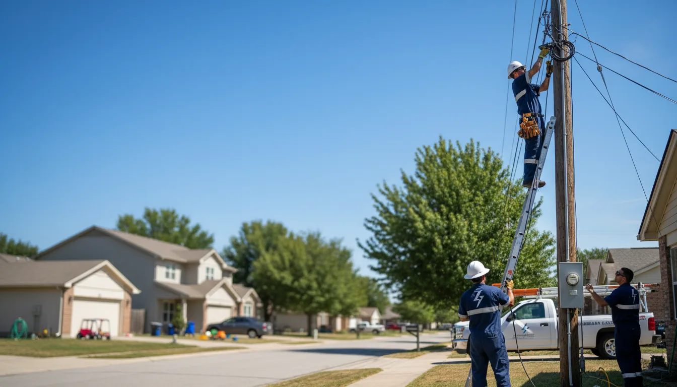 Residential electrician providing installation services in Salt Flat, TX